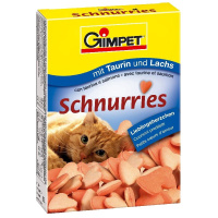 GimCat Schnurries Витамины для кошек сердечки с лососем и таурином 650шт (Цена за 1таб.)