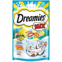 Dreamies 60г Mix Лакомство для кошек Лосось и сыр