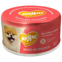 Мнямс Влажный корм для собак и щенков старше 6 месяцев, Мусс из лосося