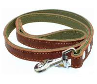 Аммуницион Поводок №20 кожа на брезенте с карабином №30 мод. 609, 2*120см