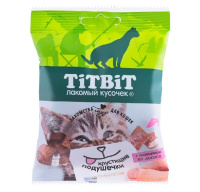 Tit Bit Хрустящие подушечки для кошек с паштетом из лосося 30г