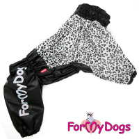 ForMyDogs Дождевик Лео черный для девочек 472/1SS-2020F (размер А0, спинка 35см, обхват груди 55см)