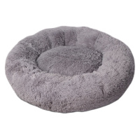 Lion Лежанка для животных Пончик LM-120-GR серый, съемный чехол, d60см