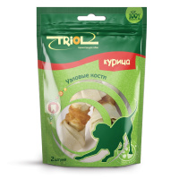 Triol Узловые Кости с курицей лакомство для собак, 10см, 80г, (уп.2шт)