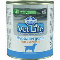 Farmina Vet Live Dog Hypoallergenic Влажный корм для собак при аллергии, Рыба и картофель