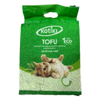 Kotiki Наполнитель Tofu Зеленый чай растительный комкующийся 