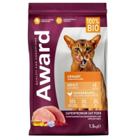 Award Urinary Сухой корм для взрослых кошек для профилактики мочекаменной болезни, Курица