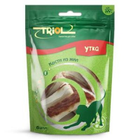Triol Кости из жил с уткой лакомство для собак, 60г 5см*6шт 