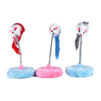Игрушка для кошек Мышка на пружинке, 26*15см (в ассортименте)