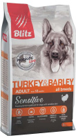 Blitz Adult Sensitive Turkey&Barley Сухой корм для взрослых собак, Индейка и ячмень
