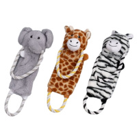 Wogy Игрушка-пищалка для собак Зверята с ручками, тело шуршит, 40*10см (в ассортименте, цена за 1шт)