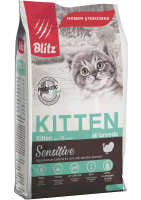 РАЗВЕС Blitz Kitten Сухой корм для котят, беременных и кормящих кошек Индейка