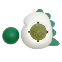 Wogy Игрушка для кошек Динозаврик с вращающимся мятным шариком, 7*6см