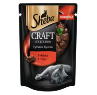 Sheba 75г пауч Craft Collection Влажный корм для взрослых кошек Говядина в соусе