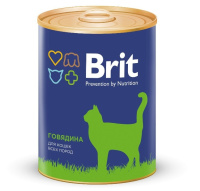 Brit Premium 340г конс. Beef Влажный корм для взрослых кошек Говядина