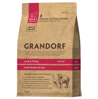 Grandorf Dog 3кг Lamb&Turkey Medium&Maxi Сухой корм для взрослых собак сред и круп пород Ягненок&Инд