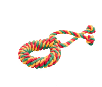 Doglike Игрушка для собак Кольцо канатное среднее, цвет: красный, желтый, зеленый, d12см, 31см