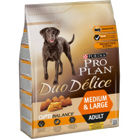 Pro Plan Duo Delice Сухой корм для взрослых собак средних и крупных пород, Курица
