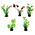 Laguna Растения разноцветные набор 5шт, 8см