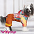 ForMyDogs Комбинезон коричневый для мальчиков TDW0146-2023М (размер 14, спинка 30см, обхват груди 40см)