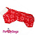 ForMyDogs Комбинезон красный для девочки FW274-2015 F (размер TC1, спинка 44см, обхват груди 52см)