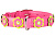 Collar Ошейник Glamour с украшением аппликация розовый, 2*30-39см