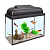 Аквариум + крышка GL 10л прямоугольник черный (320*150*210мм)