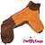 ForMyDogs Костюм-комбинезон коричневый флис для девочек TDW0229/3-2023F (размер В2, спинка 45см, обхват груди 75см)