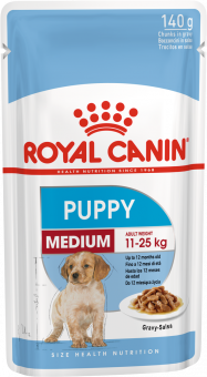 Royal Canin пауч Medium Puppy влажный корм для щенков средних пород до 12 месяцев, 3+1*140г