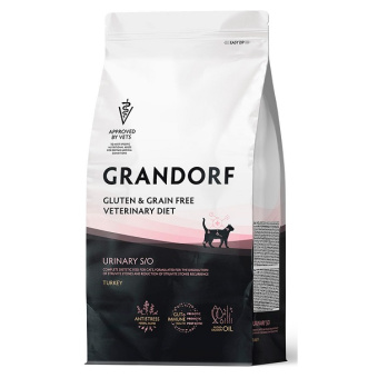 Grandorf Cat Vet Diet Urinary S/O Turkey Сухой корм диета для кошек для растворения струвитных камней, Индейка