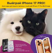 Питомец! Выиграй Айфон 17 про 256gb